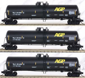 983 00 218 (N) 56ft Tank Car TILX/AGP Processing 3-Pack (251399, 251404, 251406) Three Car Set (3-Car Set) (Model Train)