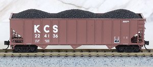 108 00 550 (N) オープンホッパー KCS #224136 [カンザスシティサザン鉄道100トン3ベイ無蓋ホッパ貨車側面リブ有り] ★外国形モデル (鉄道模型)