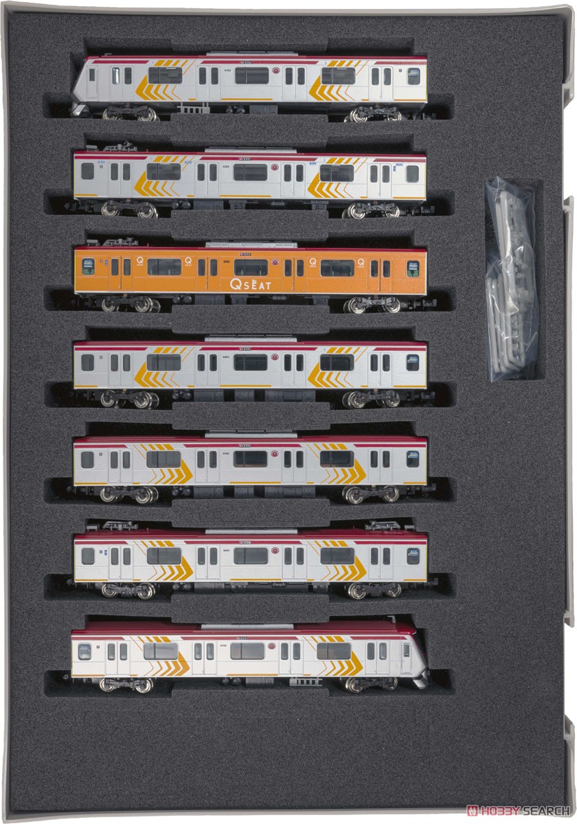 Tokyu Series 6000 (w/Q SEAT Car, Cross Seat Mode) Seven Car Formation Set (w/Motor) (7-Car Set) (Pre-colored Completed) (Model Train) 商品画像1