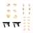 1/12 Little Armory (LAOP16) 創彩少女庭園用銃の持ち手2ハンドガンセット (プラモデル) 商品画像1