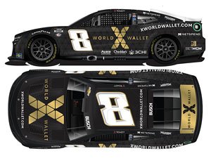 `カイル・ブッシュ` #8 X WORLD WALLT シボレー カマロ NASCAR 2023 (ミニカー)
