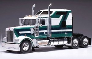 ケンワース W900 1990 ホワイト/グリーン big sleeper (ミニカー)