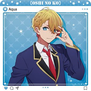 [Oshi no Ko] Rubber Mat Coaster [Aqua] (Anime Toy)