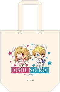 [Oshi no Ko] Puchichoko Canvas Tote Bag [Aqua & Ruby] White Dress (Anime Toy)