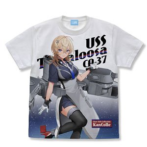 Kantai Collection Tuscaloosa Full Graphic T-Shirt White XL (Anime Toy)