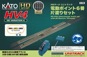 (HO) UNITRACK(ユニトラック) [HV4] 電動ポイント6番片渡りセット (HOバリエーション4) (鉄道模型)