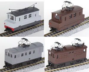 Old Style Electric Locomotive (4 Type Set) Kit (Unassembled Kit) (Model Train)