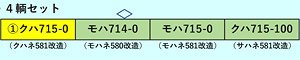 16番(HO) 715系0番代 4輌セット1 (クハ715-0) 車体キット (4両・組み立てキット) (鉄道模型)