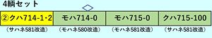 16番(HO) 715系0番代 4輌セット2 (クハ714-1･2) 車体キット (4両・組み立てキット) (鉄道模型)