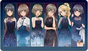 青春ブタ野郎はおでかけシスターの夢を見ない 描き下ろしイラスト 集合 星空ドレスver. マルチデスクマット (カードサプライ)