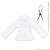 PNS Long Sleeve Shirt & Ribbon Tie Set (White x Black) (Fashion Doll) Item picture1
