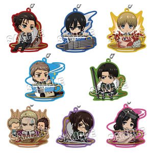 Attack on Titan Trading Acrylic Key Ring Cup in Series Vol.3 (Set of 8) (Anime Toy)