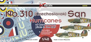 Decal for Hawker Hurricane RAF 310th (Czechoslovakia) Squadron (Decal)