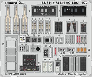 AC-130J ズームエッチングパーツ (ズべズダ用) (プラモデル)