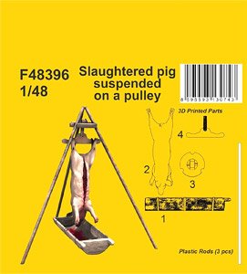 Slaughtered Pig Suspended on a Pulley (Plastic model)