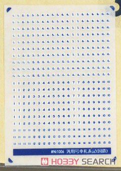 汎用号車札表記 (国鉄) [紺] (鉄道模型) 商品画像1