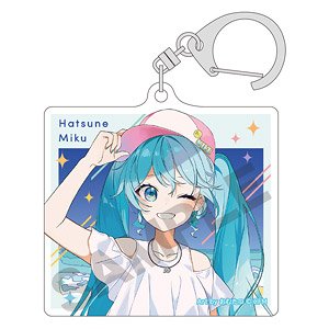 Hatsune Miku Acrylic Key Ring White Dress (Anime Toy)