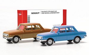 (HO) Mini Kit Wartburg 353 `66 (2 Cars Set) [Wartburg 353 `66] (Model Train)