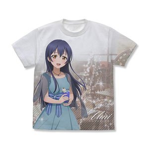 Love Live! Umi Sonoda Full Graphic T-Shirt Party Dress Ver. White M (Anime Toy)