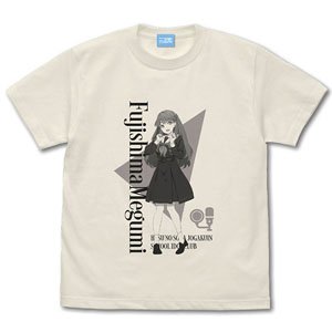 Hasu no Sora Jogakuin School Idol Club Megumi Fujishima T-Shirt Vanilla White L (Anime Toy)