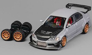 Mitsubishi Lancer Evolution IX Widebody Carbon / Gray (Diecast Car)