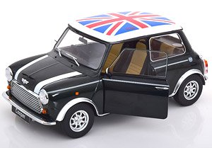 Mini Cooper Union Jack ダークグリーンメタリック/ホワイト 右ハンドル (ミニカー)