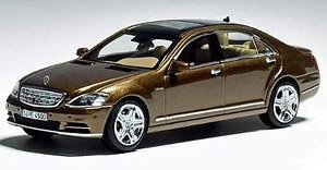 メルセデス ベンツ Sクラス S600L W221 ブラウン/ベージュ内装 (ミニカー)