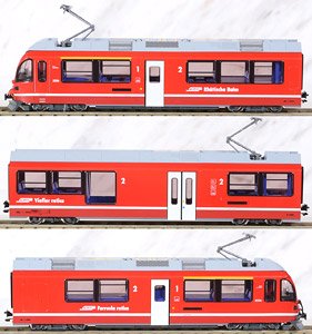 Rhatische Bahn ABe8/12 `Allegra` 3-Unit Set (3-Car Set) (Model Train)