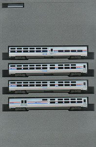 Amtrak(R) Viewliner(R) II Sleeper, Diner, Baggage-Dormitory Phase III Four Car Set (Add-on 4-Car Set) (Model Train)