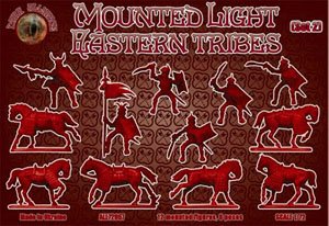 Mounted Light Eastern Tribes Set 2 (Set of 12) (Plastic model)