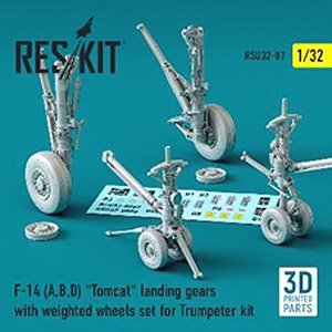 F-14 (A, B, D) `Tomcat` landing gears w/ Weight Wheels Set (for Trumpeter) (Plastic model)