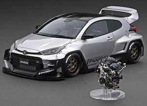 PANDEM GR YARIS (4BA) Silver With Engine (ミニカー)