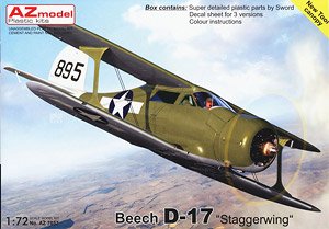 Beech D-17 `Staggerwing` (Plastic model)