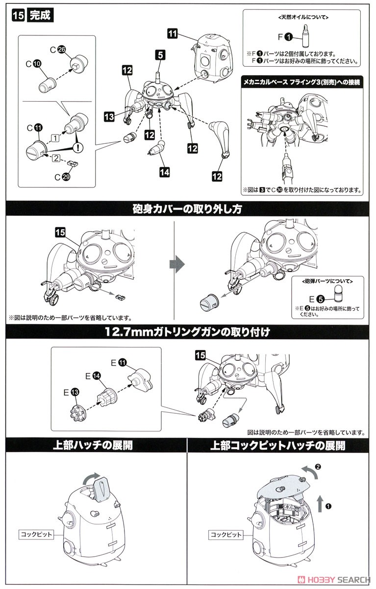 タチコマWith草薙素子＆バトー (プラモデル) 設計図4 モーダル