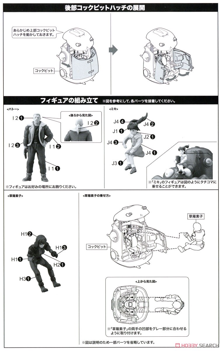 タチコマWith草薙素子＆バトー (プラモデル) 設計図5 モーダル