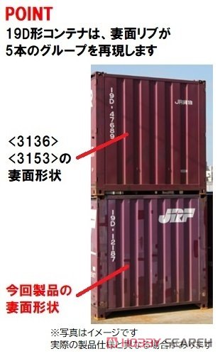 JR 19D形コンテナ (5個入り) (鉄道模型) その他の画像2