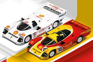 Porsche 962C Shell Le Mans 1988 #18 & DUNLOP Supercup 1987 H.J.Stuck #17 (ミニカー)