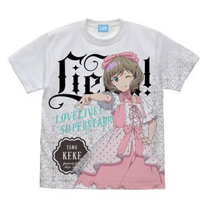 ラブライブ！スーパースター!! 唐可可 フルグラフィックTシャツ ロリータファッション WHITE S (キャラクターグッズ)