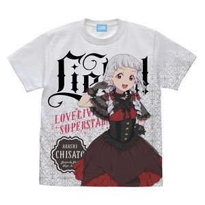 Love Live! Superstar!! Chisato Arashi Full Graphic T-Shirt Lolita Fashion White L (Anime Toy)
