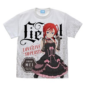 Love Live! Superstar!! Mei Yoneme Full Graphic T-Shirt Lolita Fashion White S (Anime Toy)