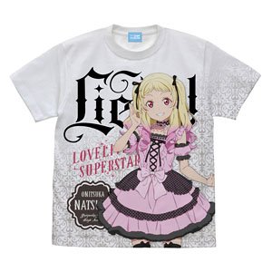Love Live! Superstar!! Natsumi Onitsuka Full Graphic T-Shirt Lolita Fashion White L (Anime Toy)