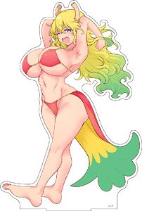 [Miss Kobayashi`s Dragon Maid] [Especially Illustrated] Big Acrylic Stand LL [Swimwear Ver.] (4) Lucoa (Anime Toy)
