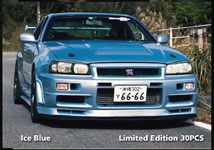 NISSAN スカイライン GT-R R34 Z-tune nismo ディスプレイエンジン付属 アイスブルー (ミニカー)