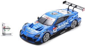 CALSONIC IMPUL Z No.12 TEAM IMPUL Series Champion GT500 Class SUPER GT 2022 - with CHAMPION BOARD Kazuki Hiramine - Bertrand Baguette (Diecast Car)