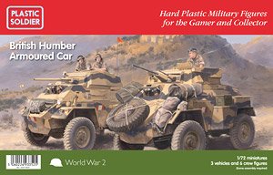 British Humber Armoursd Car (3 Cars & 6 Figures) (Plastic model)