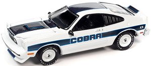1978 Ford Mustang Cobra II White / Blue Stripe (Diecast Car)