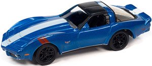 1979 シェビー コルベット スティングレイ ダークブルー (ミニカー)