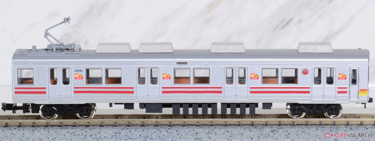 Tokyu Series 8590 (Oimachi Line,Gradation Stripe) Five Car Formation Set (w/Motor) (5-Car Set) (Pre-colored Completed) (Model Train) 商品画像8