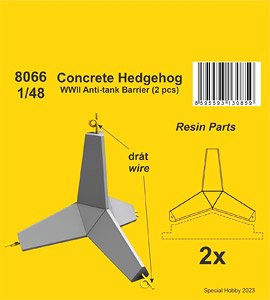 Concrete Hedgehog - WWII Anti-tank Barrier (2 Pices) (Plastic model)