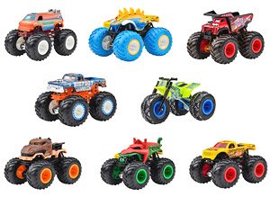 Hot Wheels - Transporteur Monster Mover et 3 Véhicules Monster Trucks